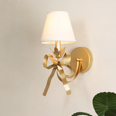 Delira Wandlamp Goud Striklamp Stoffen Kap