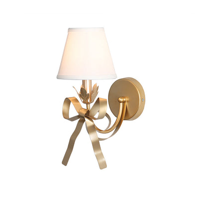 Delira Wandlamp Goud Striklamp Stoffen Kap