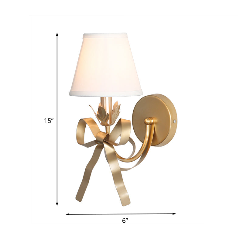 Delira Wandlamp Goud Striklamp Stoffen Kap