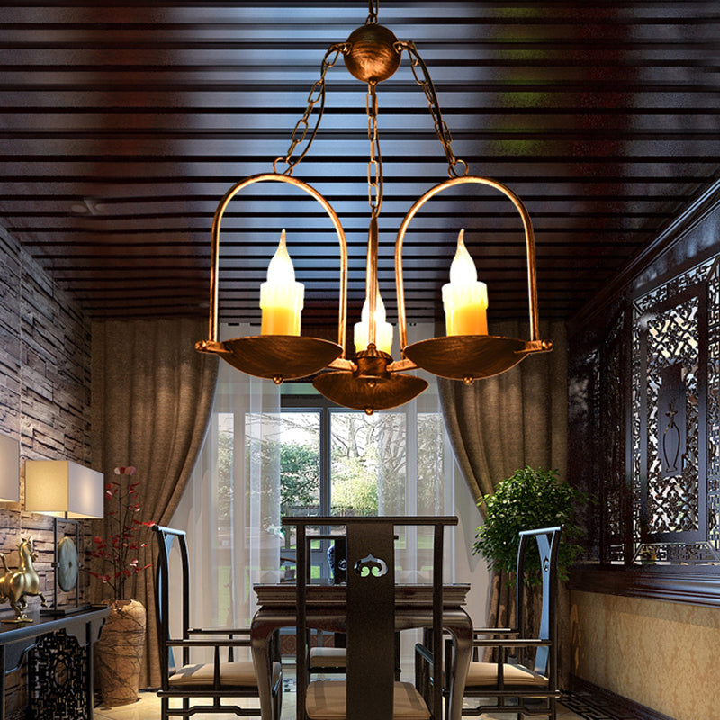 Delira Plafondlamp Brons Vintage Kaarsen