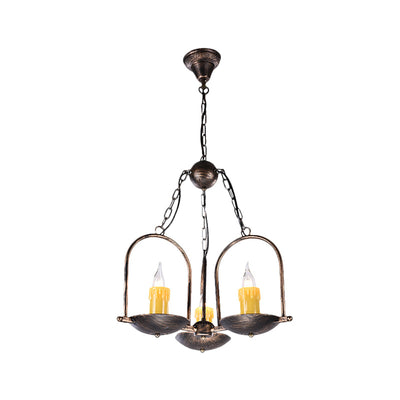 Delira Plafondlamp Brons Vintage Kaarsen