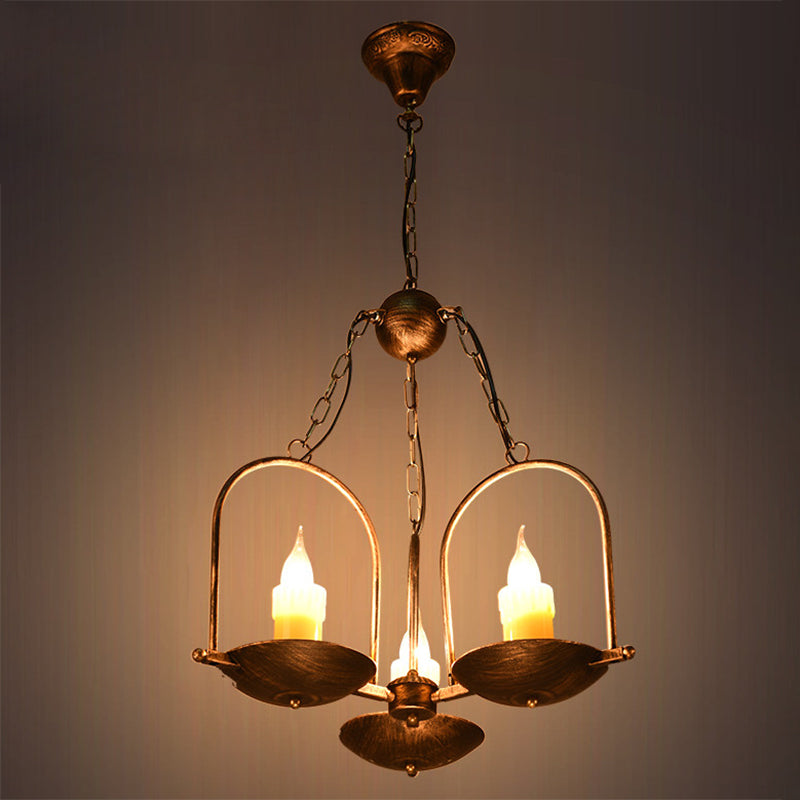 Delira Plafondlamp Brons Vintage Kaarsen