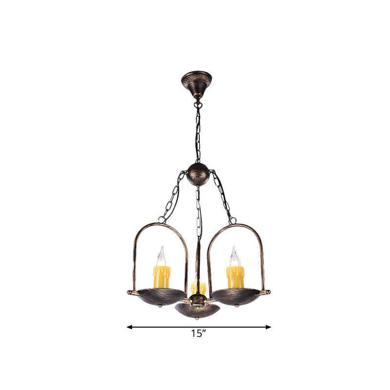 Delira Plafondlamp Brons Vintage Kaarsen