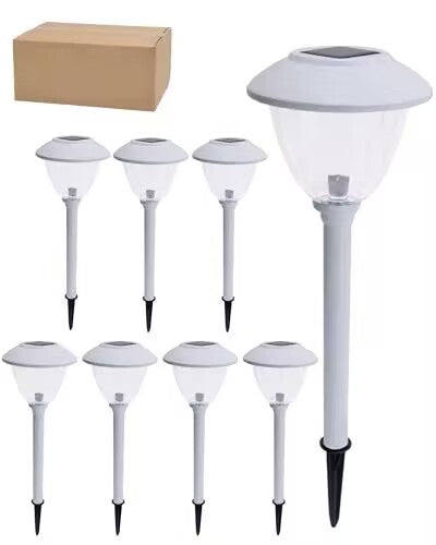 Delira Solar Padverlichting Set van 8 RVS Buitenlampen