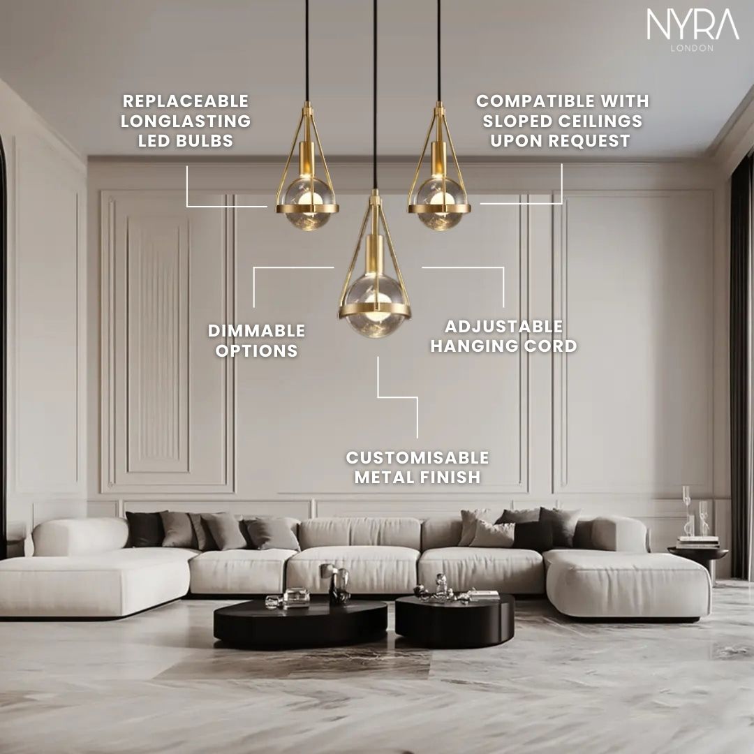Delira Hanglamp Goud Bloemlicht