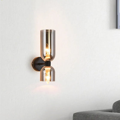 Delira Wandlamp Dubbele Glaslamp Design
