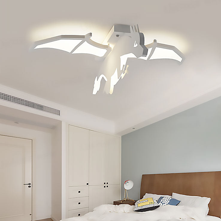 Delira Plafondlamp Acryl Draak Wit