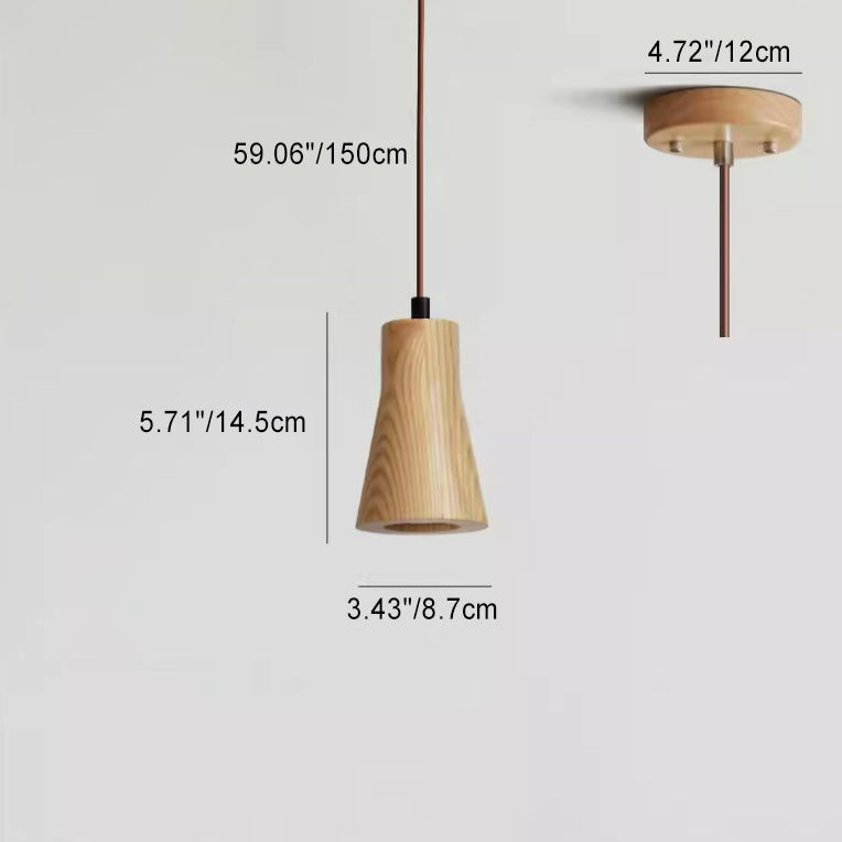 Delira Hanglamp Hout Cilindervormig Design