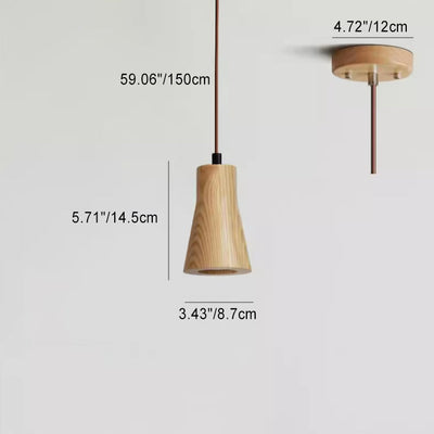 Delira Hanglamp Hout Cilindervormig Design