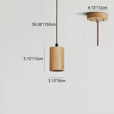 Delira Hanglamp Hout Cilindervormig Design