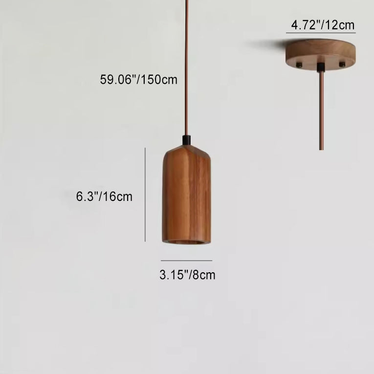 Delira Hanglamp Hout Cilindervormig Design