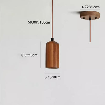 Delira Hanglamp Hout Cilindervormig Design