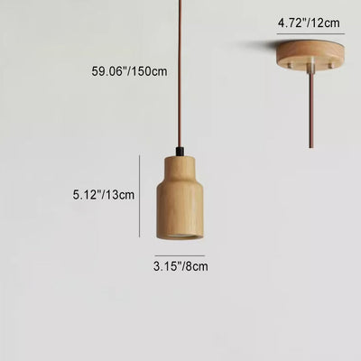 Delira Hanglamp Hout Cilindervormig Design