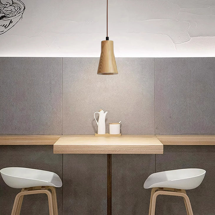 Delira Hanglamp Hout Cilindervormig Design