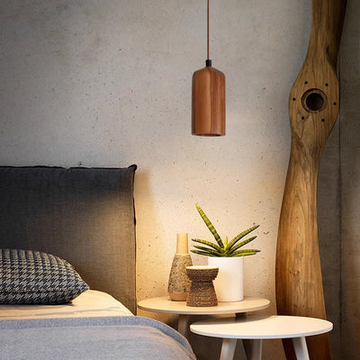 Delira Hanglamp Hout Cilindervormig Design
