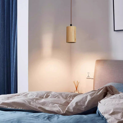 Delira Hanglamp Hout Cilindervormig Design