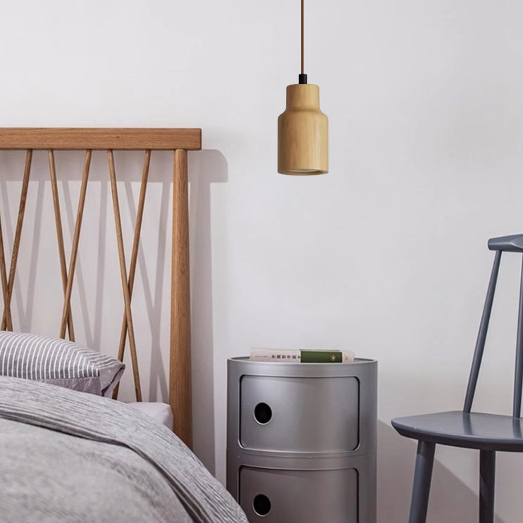Delira Hanglamp Hout Cilindervormig Design