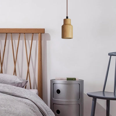 Delira Hanglamp Hout Cilindervormig Design