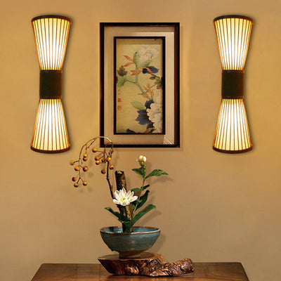 Delira Wandlamp Hout Met Bamboekap