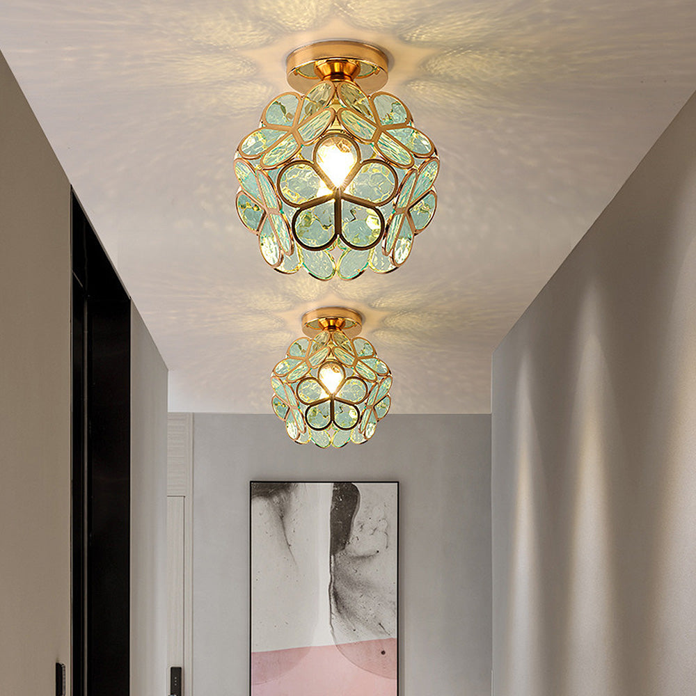 Delira Plafondlamp Glazen Bloemmotief