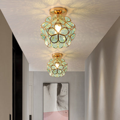 Delira Plafondlamp Glazen Bloemmotief
