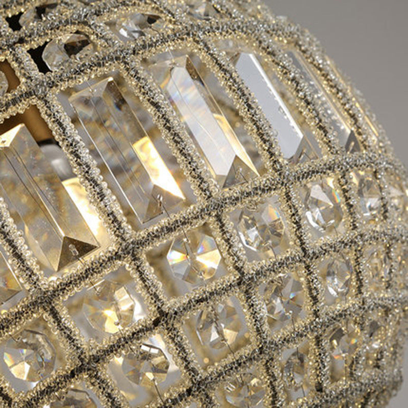 Delira Hanglamp Kristallen Globe Brass