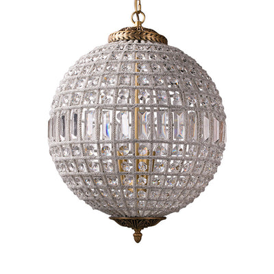 Delira Hanglamp Kristallen Globe Brass