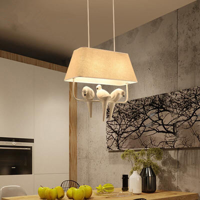 Delira Hanglamp Stof Beige Vogel