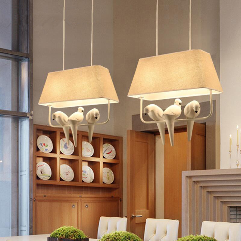Delira Hanglamp Stof Beige Vogel