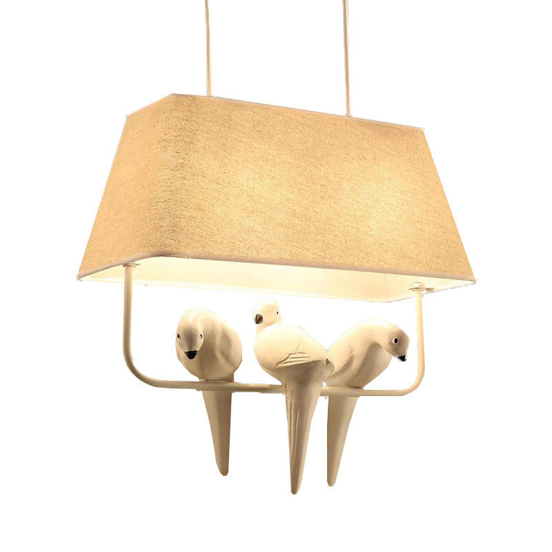 Delira Hanglamp Stof Beige Vogel