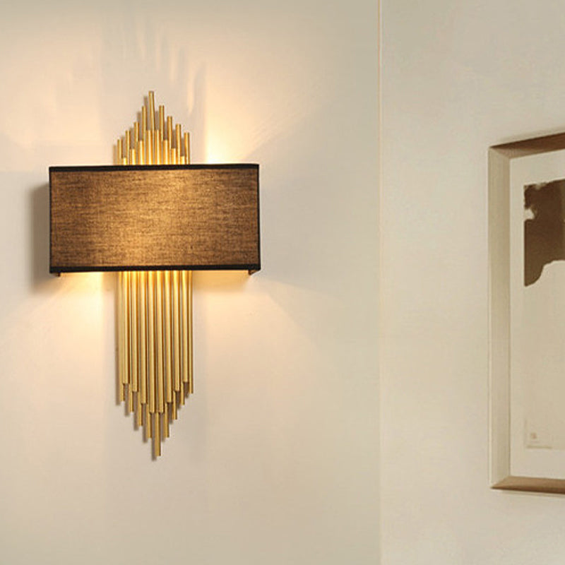 Delira Wandlamp Rechthoek Stoffen Kap