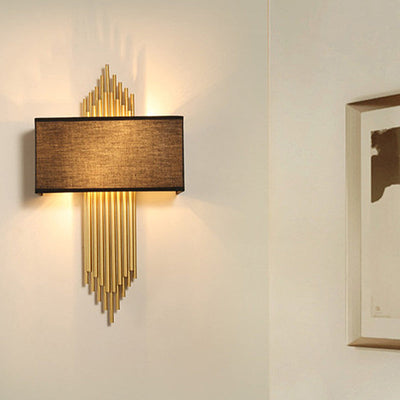Delira Wandlamp Rechthoek Stoffen Kap