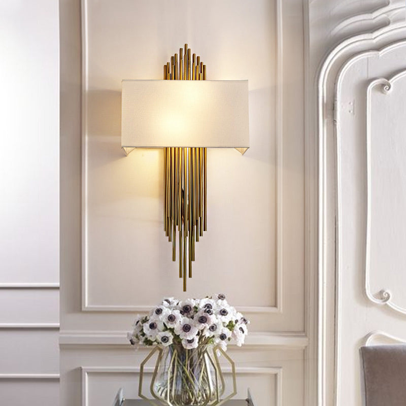 Delira Wandlamp Rechthoek Stoffen Kap