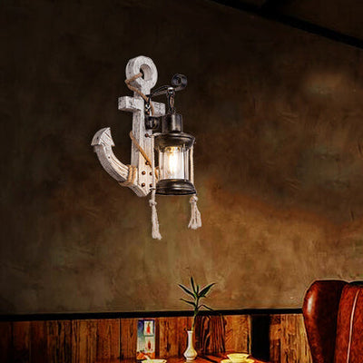 Delira Wandlamp Anker Hout Industrieel