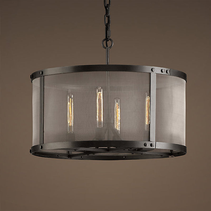Delira Hanglamp Zwart Metalen Trommel