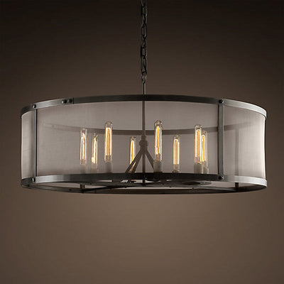 Delira Hanglamp Zwart Metalen Trommel