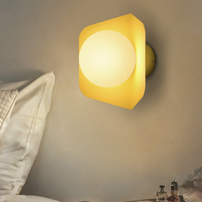 Delira Wandlamp Zeskant Glasbol