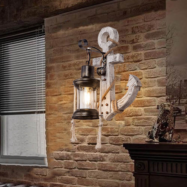Delira Wandlamp Anker Hout Industrieel