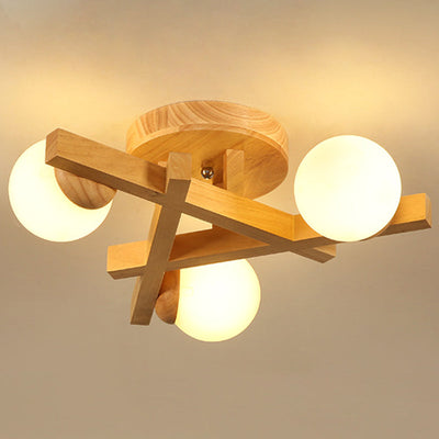 Delira Plafondlamp Hout Kruisdesign