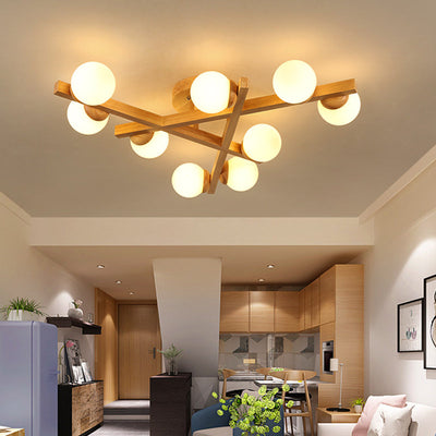 Delira Plafondlamp Hout Kruisdesign