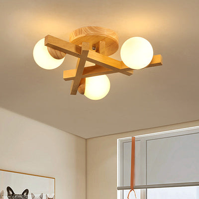 Delira Plafondlamp Hout Kruisdesign