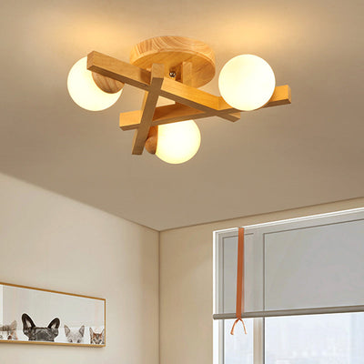 Delira Plafondlamp Hout Kruisdesign