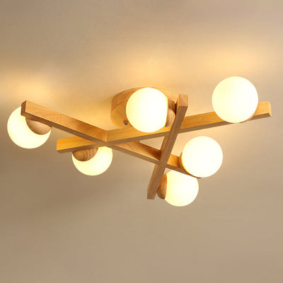 Delira Plafondlamp Hout Kruisdesign