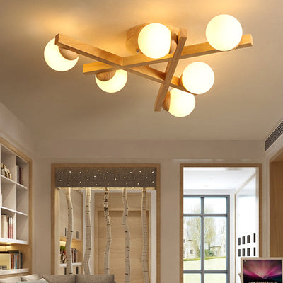 Delira Plafondlamp Hout Kruisdesign