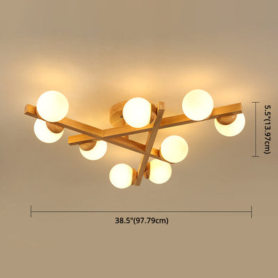 Delira Plafondlamp Hout Kruisdesign