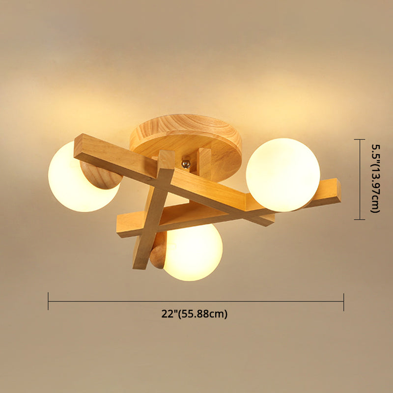 Delira Plafondlamp Hout Kruisdesign