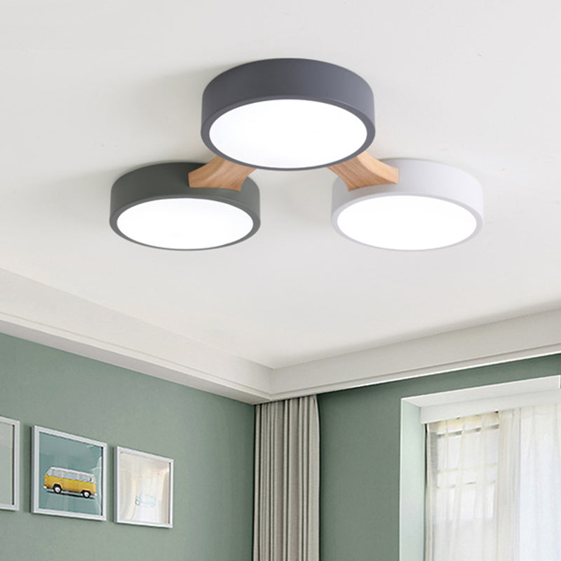 Delira Plafondlamp Hout Modern Rond