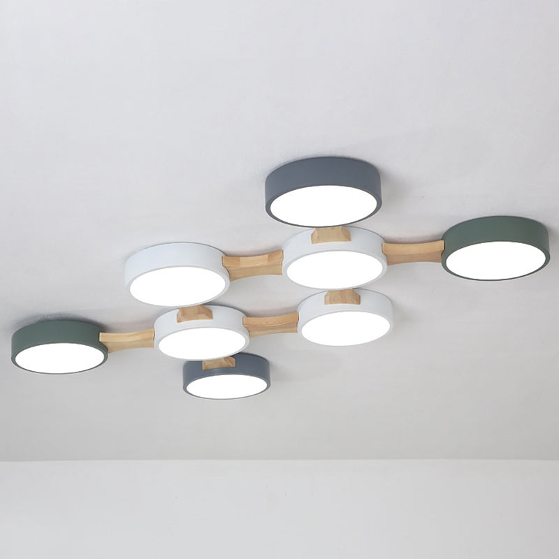 Delira Plafondlamp Hout Modern Rond