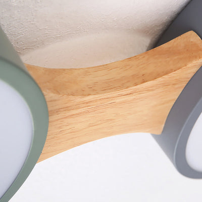 Delira Plafondlamp Hout Modern Rond
