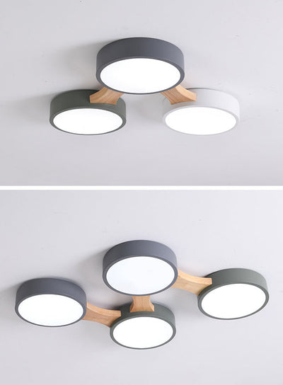 Delira Plafondlamp Hout Modern Rond